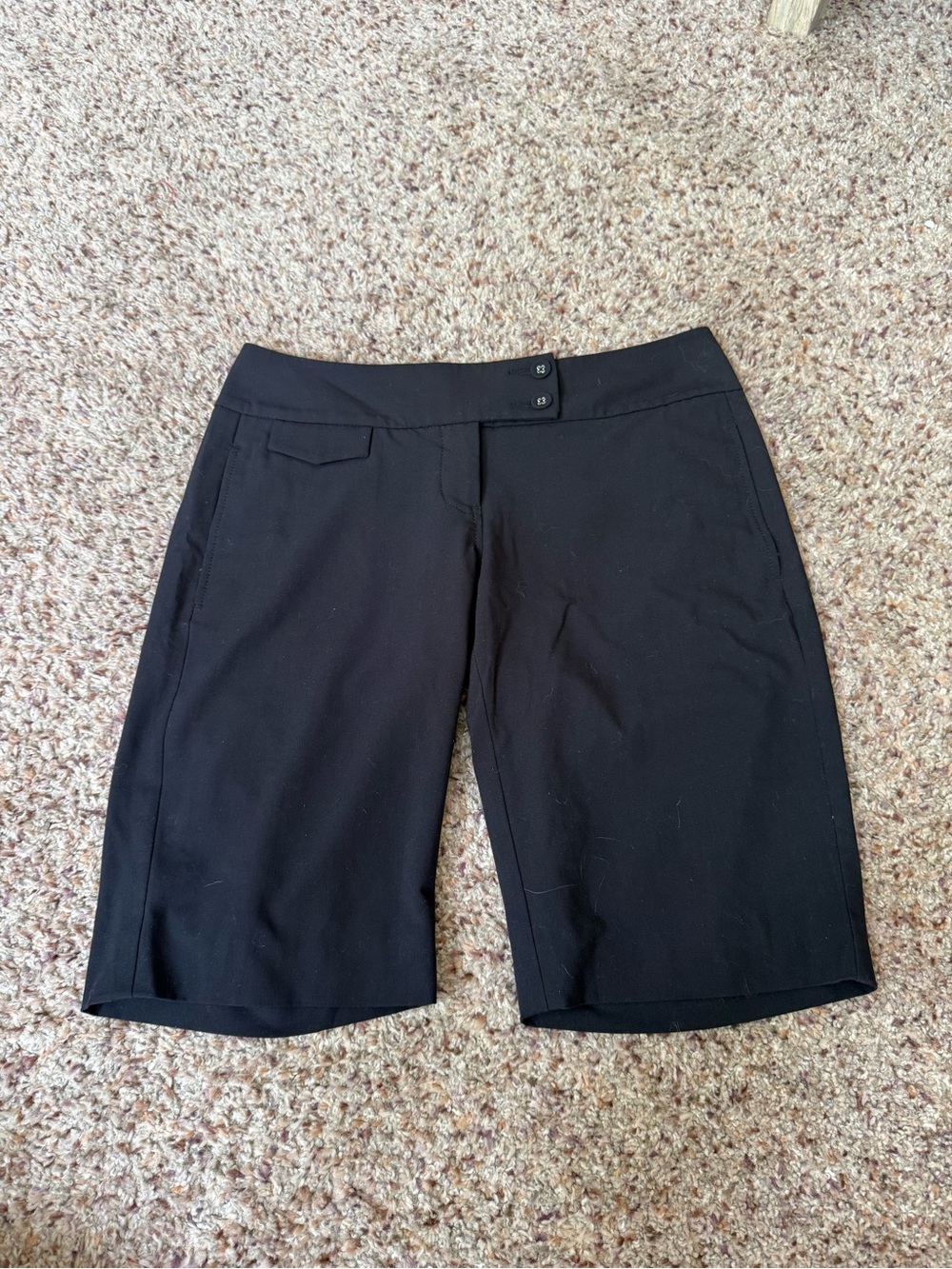 CAbi Black Tailored Bermuda Shorts